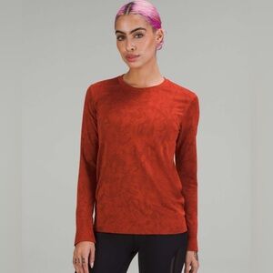 Lululemon Swiftly Relaxed Long Sleeve Shirt Mosaic Multiply Cayenne / Red Merlot